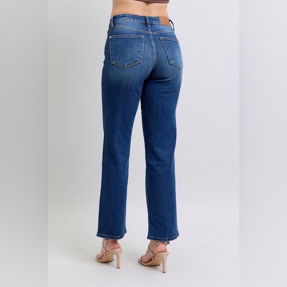 🔥SOMD OUT - Judy Blue Side Seam Detail Straight Jeans with Pockets - Picture 2 of 6